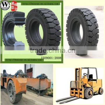 china tyre manufacturer 7.00-12/5.00 Resilient Tires, forklift solid rubber tires for sale