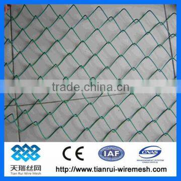 Green pvc coated chain link fence (factory)