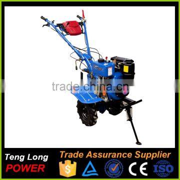 Gear Transmission Diesel Fuel Power Engine Rotary Tiller Cultivators With Plough For Sale