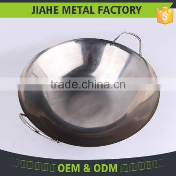 Chinese Welded Joint Wok Stainless Steel Cookware Set