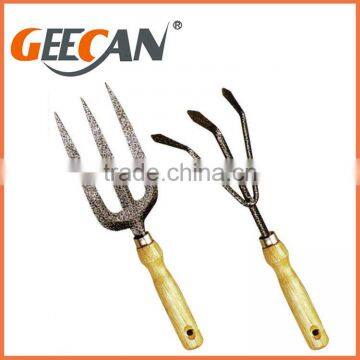 6PCS Metal Material Kids Gardening Handling Tools Set With Wooden Handle photo-5