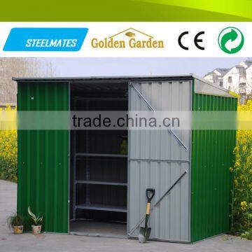 2015 Green Rustproof Zinc Coated Galvanized Metal Garden Tools Shed for Outside Garden photo-2