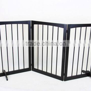 63 inch free standing folding wooden pet gate dog fence