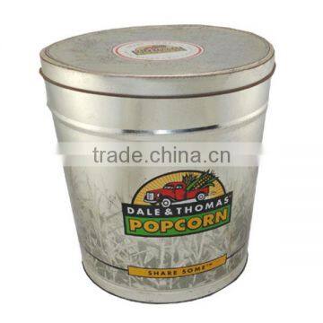 hot sale round christmas tin buckets