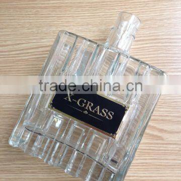 Wholesale glass square flat perfume bottle whisky bottle