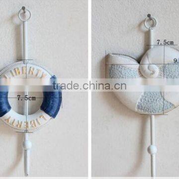 CY077 Mediterranean Style Decorative Wall Hanging Tag Hook Decorative Wall Hanging Tag Fish Animal Seashell Hanging Tag photo-4