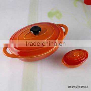 China factory supplier custom design cookware ceramic casserole set