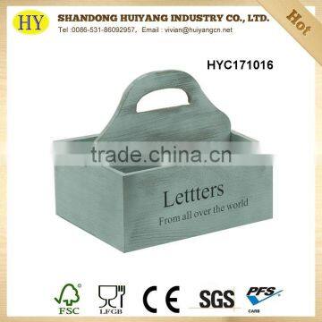 Wholesale Letter Storage Holder Small Wooden Boxes With Handle photo-3