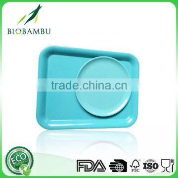 Natural Unique Diswasher Safe Bamboo Fiber Kids Plates