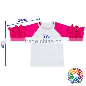 Unisex Baby Half Sleeve 2 Layer Ruffles Icing Ruffle Raglan Shirt photo-5