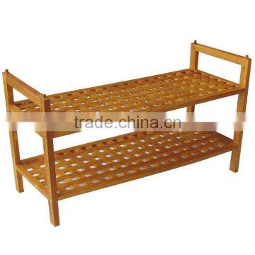 Wholesale 2 Layers Wooden Shoe Rack photo-4