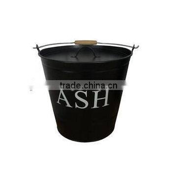 Fireplace Tools Metal Black Coal Bucket Ash Holder With Metal Shovel photo-2