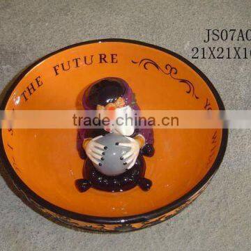 Ceramic Halloween Sorcerer Bowl/ Halloween Items