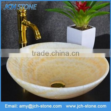 New arrival beige and yellow bath wash basin