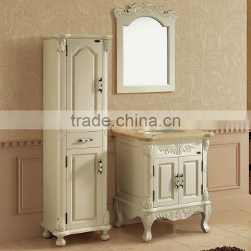 French New Style Bath Cabinetry,White Color Bathroom Vanities,Antique Bathroom Cabinets(BF08-4081)