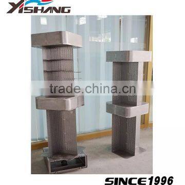 Modern design Floor type POP metal glasses rotate display rack