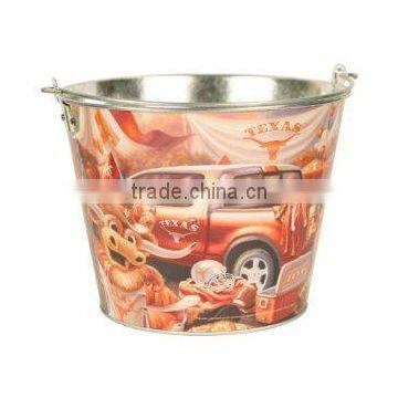 tin printed Ice bucket 5 Quart