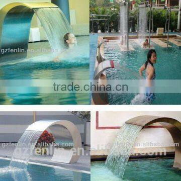 12 Years Factory Made Swimming Pool Stainless Steel Waterfall photo-3