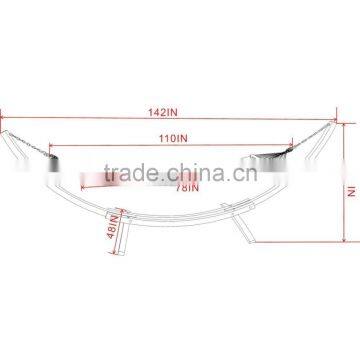 13FT Garden Patio Assembled ARC Double Cotton Hammock With Wood Stand photo-2