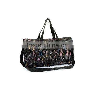 Wholesale Floral Folding Duffle Bags With Inner Zipper Pocket and Reusage Recycle Shopping Travel Bags With Handles