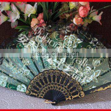Beautiful and Colorful Plastic Lace Fan photo-3