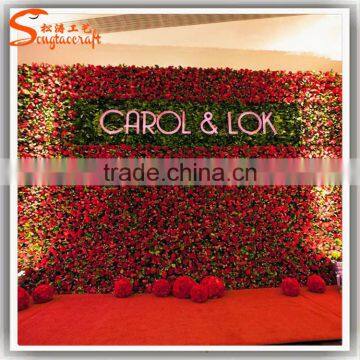Colorful Artificial Flower Wall With Wholesale Flower Wall Backdrop Artificial Flower Wall photo-3