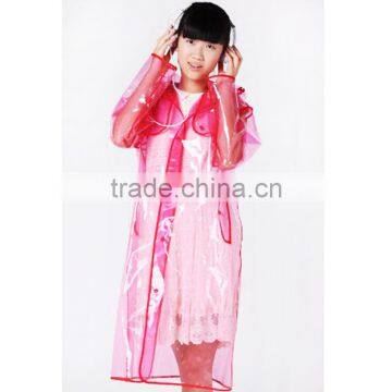 fashion translucent rain coat