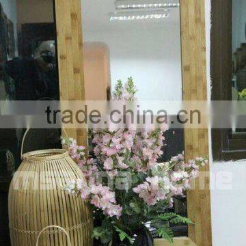 Press Bamboo Frame Mirror