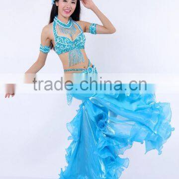 Turquoise belly dance costume set AS6052-AQ6052-Q5021