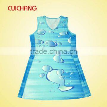 Sport Dress, Custom Design Cheap Women Tennis/Netball Dress, Sport Skirt WQF-002 photo-2