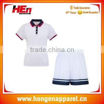 Hongen custom white junior tennis wear casual style /original printed tennis wear