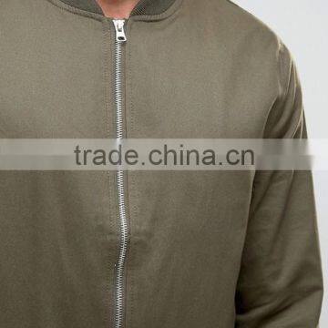 2017 Xinlan High Quality New Design Durable Ribbed Collar 100% Cotton Khaki Running Men Casual Jacket photo-3