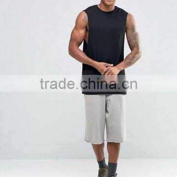 Best Price High Quality New Design Summer Cool Custom Black Gym Wear Comfortable Cotton Polyester Casual Men's Sport Tank Tops photo-4
