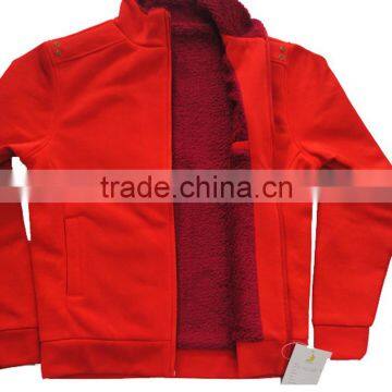 Jiangxi Manufacturer ! OEM American Style Shu Velveteen Lining Fleece Men Jacket Winter