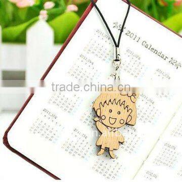 fashion wood ACG Character mobile accessories, lovely charm accessories for mobile phone, cell phone