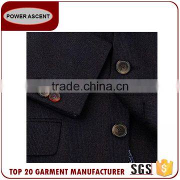 New Design Half Lined Polyester Viscose Black Man Business Suit Jacket photo-3