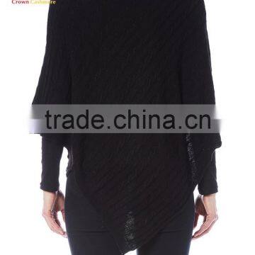 New Fashion Wrap Poncho Cable Cotton Ponchos photo-3