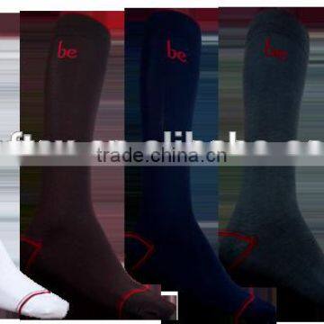 Custom embroidery logo solid color crew breathable wicking antibacterial 100% bamboo socks