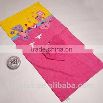 Trade Assurance Ring Spun Cotton Screen Printing Velour Kids Poncho Hooded Beach Towel photo-4