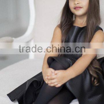 Little Black Dress Wholesale Clothing Sleeveless Leather Mom And Daughter Dress Matching photo-2