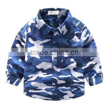 S33443W Boys Long Sleeve Shirt Cotton Boys Camouflage Blouse photo-2