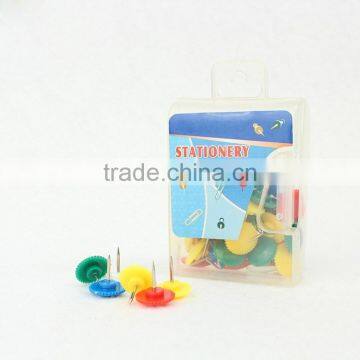 Box Packing Plastic Gear Shape Head Pin Customizable Colors Thumbtack Office Creative Stationery photo-2