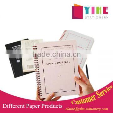 Full color printing cardboard sprial binding notebook ,cheap office/school supplies custom