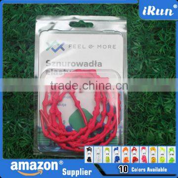 Hot-sale Elastic Cord Knot No Tie Shoelace~Colorful Jacquard No Tie Triathlon Knot Elastic Shoelaces~Accept Custom photo-6