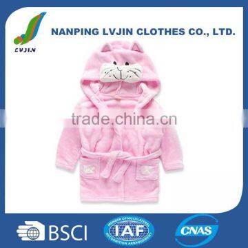 Kids Little Girls Hooded Pajamas Cartoon Animal Bath Robes