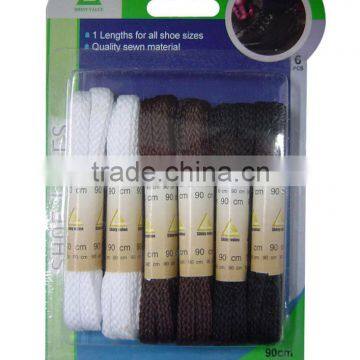 6pcs black&brown&white weave shoe laces