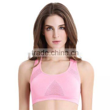 Super grade shockproof breathable high elastic sexy women underwear sports bra