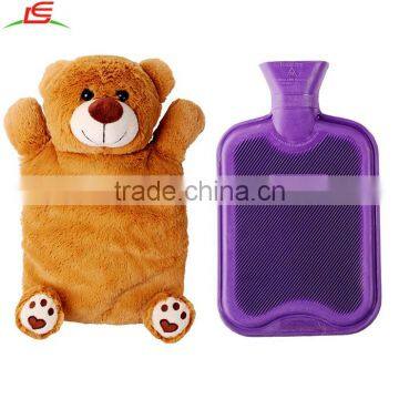 High Quality Custom Plush Bear Hot Water Bottle Cover For Winter