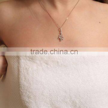 Cheap Price and High Quality White Dobby Border Hotel Towel Set photo-2