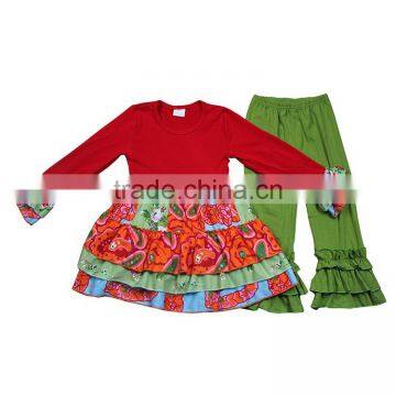 Yawoo baby dress match ruffle pants boutique clothing cute wholesale import baby clothes china